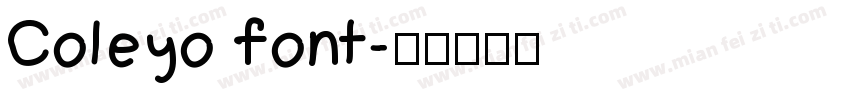 Coleyo font字体转换